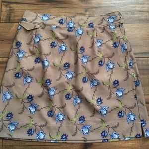Women’s Nike Golf Tan and Blue Jacquard Golf Skirt